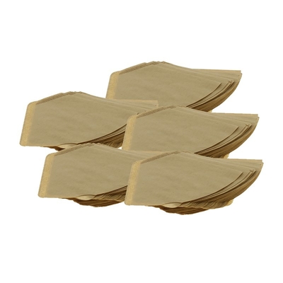 Food Grade Natural Wood Pulp Organic Unbleached Coffee Filters 17cm Cone