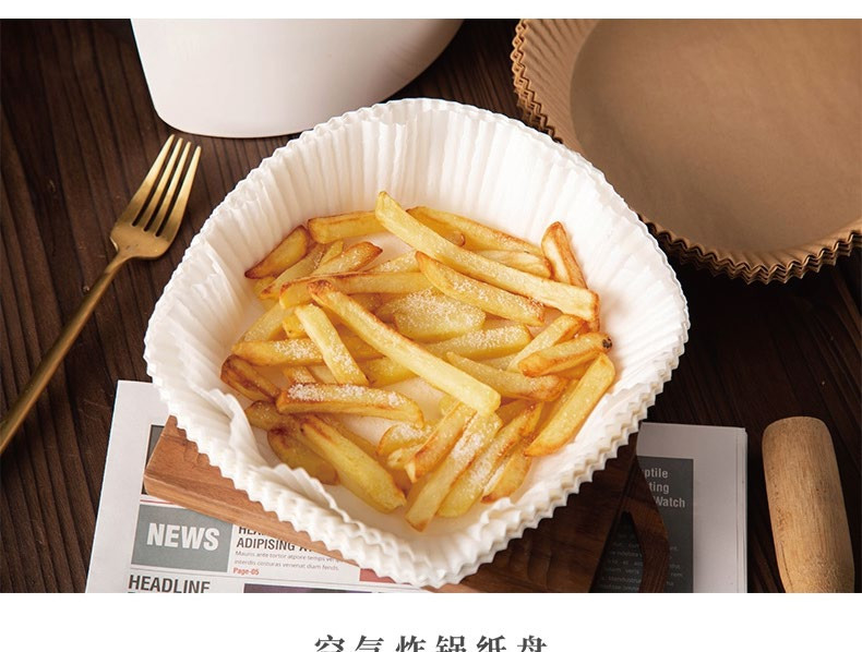 Disposable Silicone Air Fryer Paper Liners Mats Waterproof Kitchen Baking Accessories 100pcs
