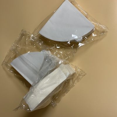 Αλεύκαντο μέγεθος 01 εγγράφων φίλτρων καφέ V60 φυσικός ξύλινος πολτός 100 αρίθμησης